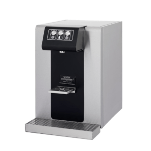 Fristående vattenautomat, modell London, användbar som bänkmodell eller med underskåp. Kapacitet på 30 liter i timmen.