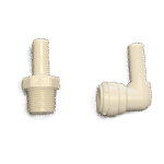 Bild av en rak och en vinklad anslutningsdel