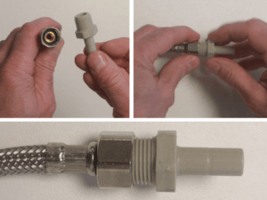 Vattenslang med vattenfilter anslutning