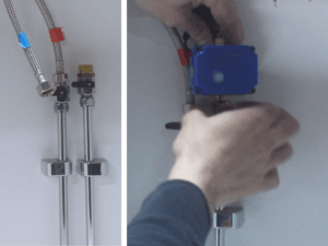 montering av kulventilen till läckskyddet