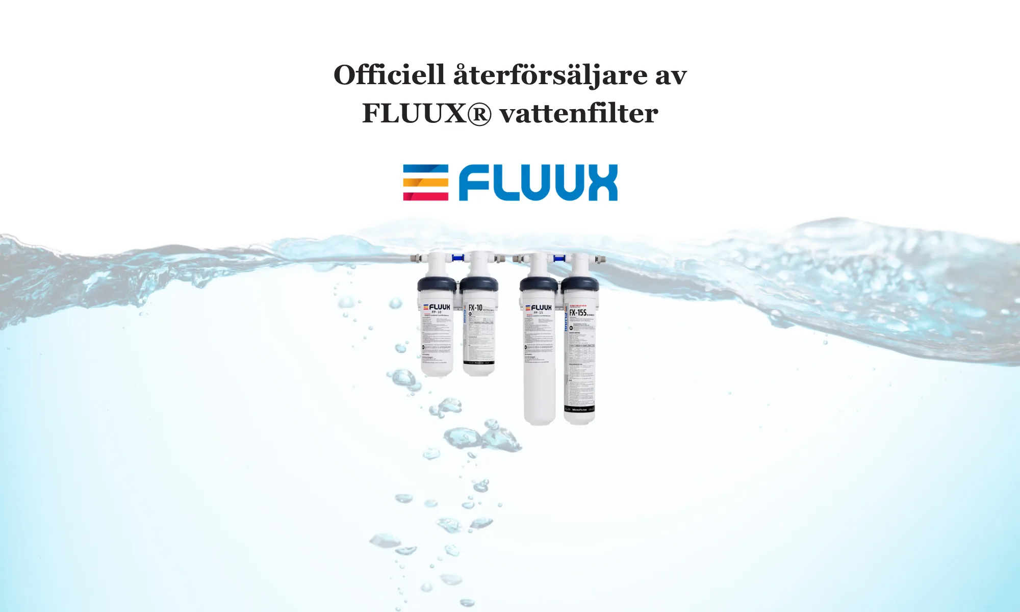 Water Company är officiell återförsäljare av FLUUX vattenfilter.